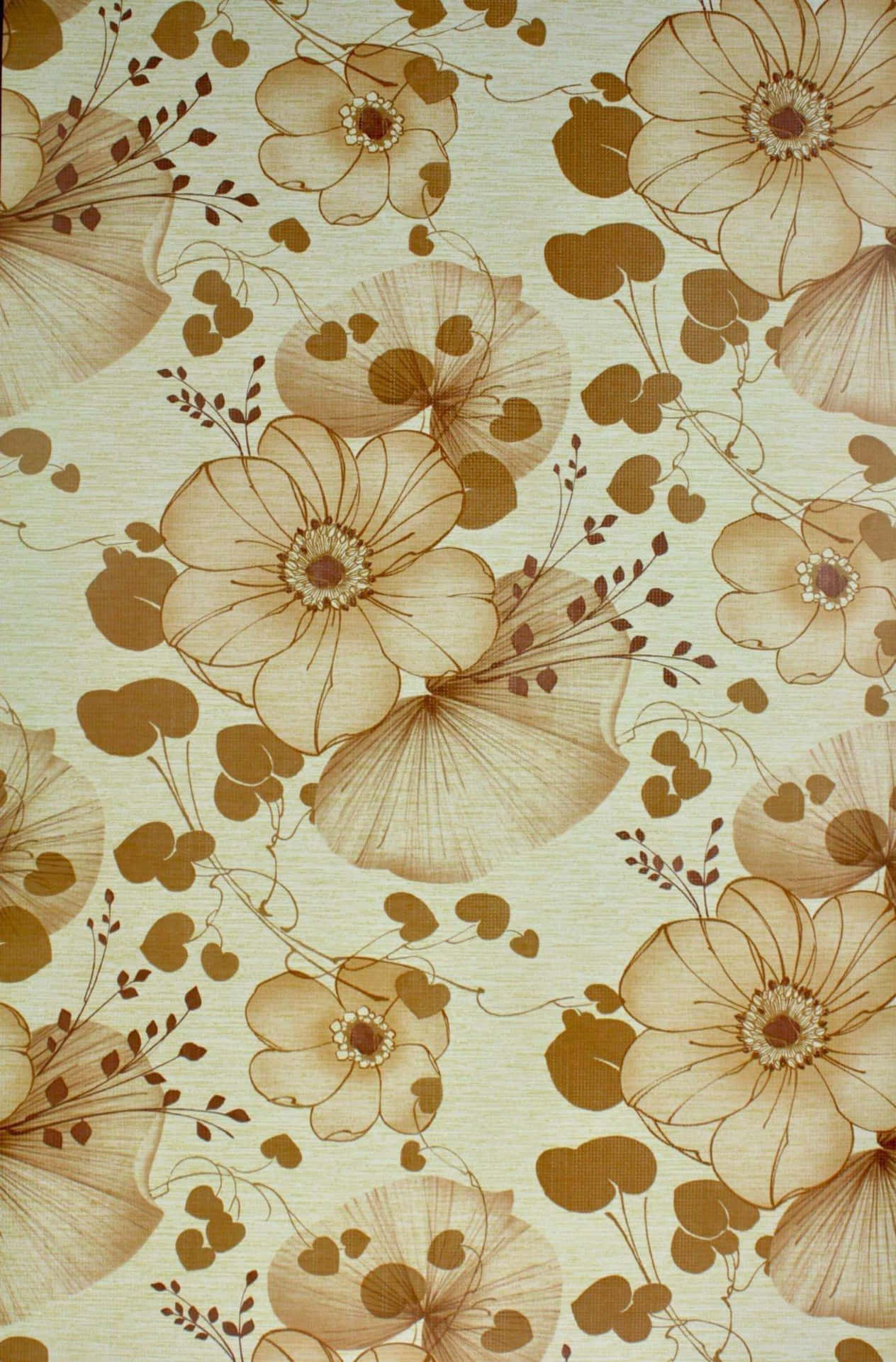 Add A Touch Of Nostalgia To Your Space With This Unforgettable 70s Floral Print! Background