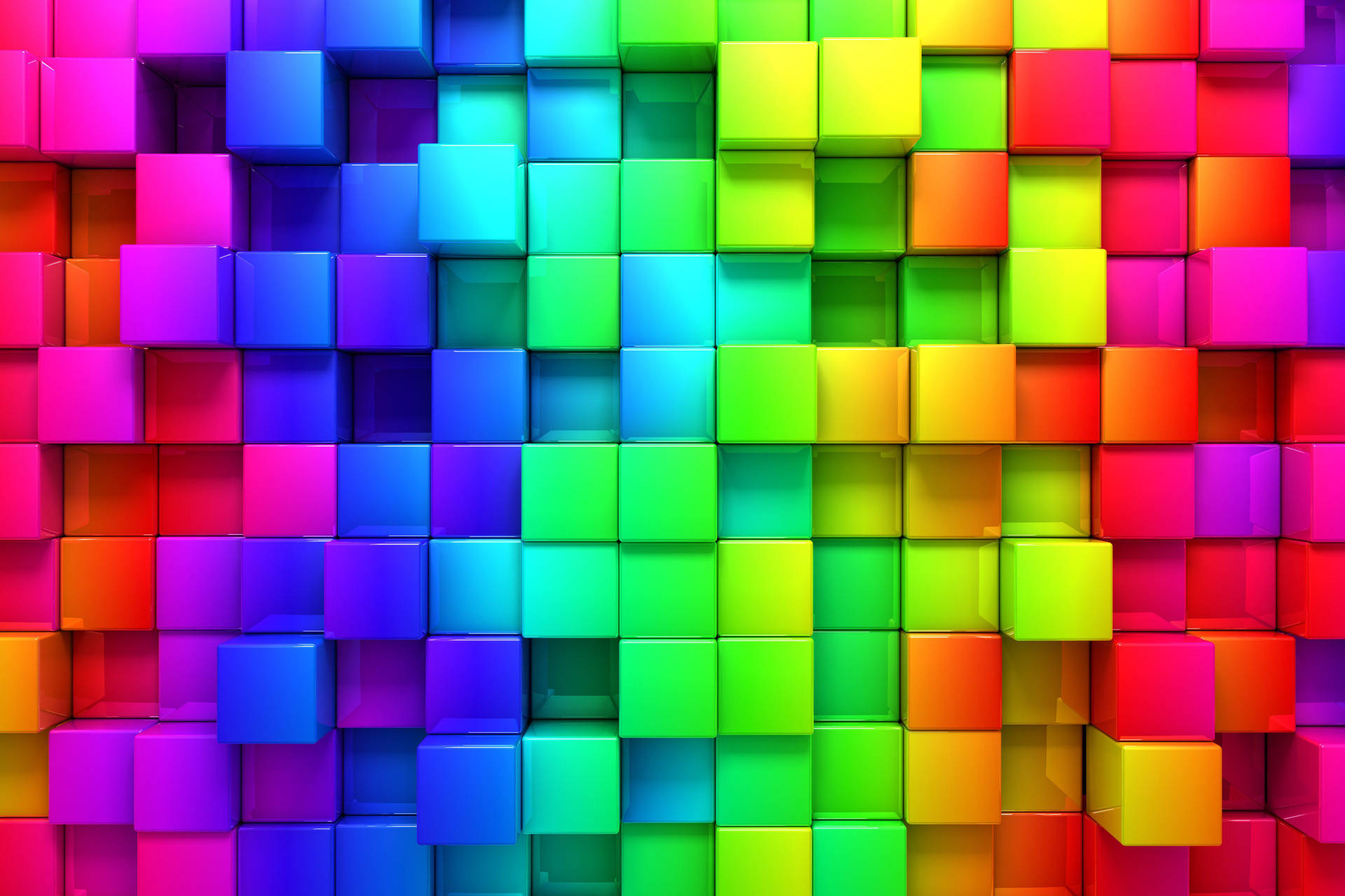 Add Some Color To Your Life With This Bright And Vibrant Rainbow Color Cubes. Background