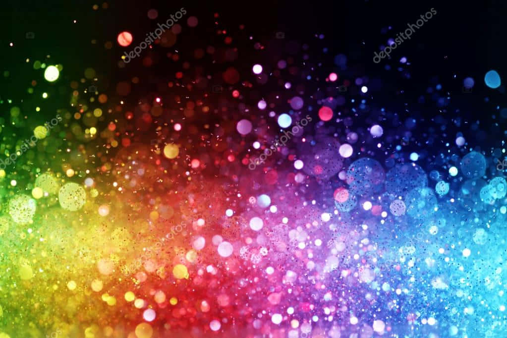 Add Some Sparkle To Your Life - Rainbow Glitter Background
