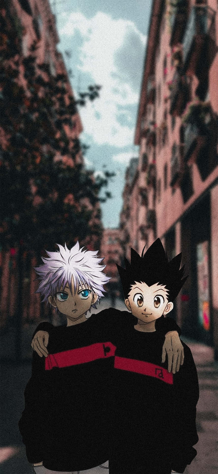 Add Thrill And Excitement To Your Phone With The Dynamic Duo Of Gon And Killua! Background
