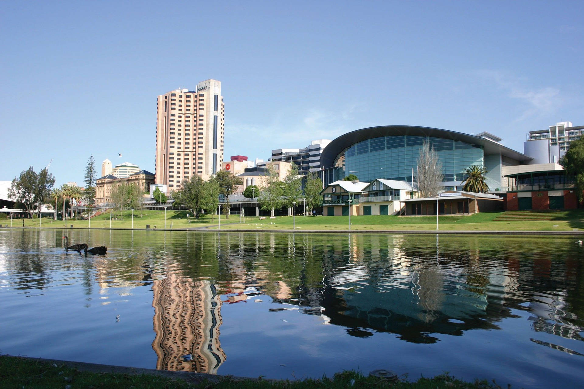 Adelaide Center From Torrens River Background