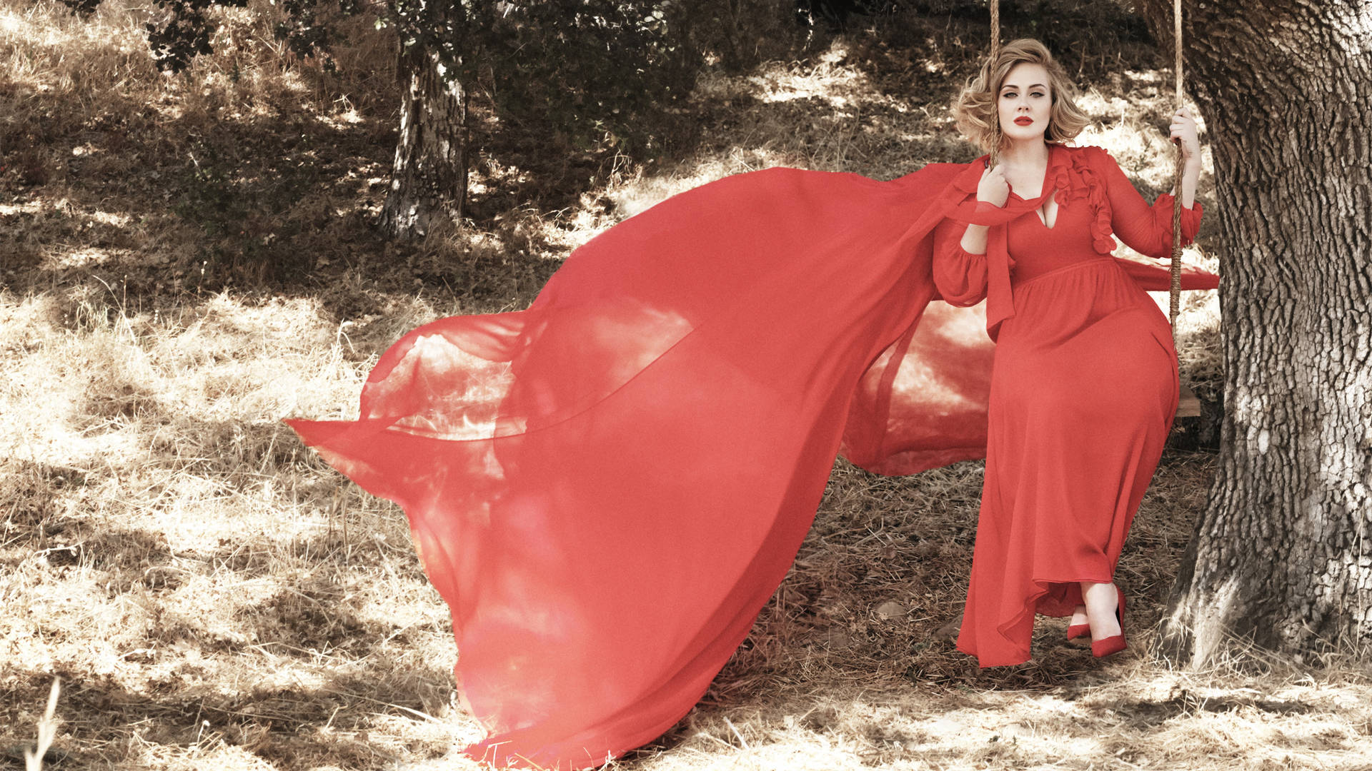 Adele In Red Dress