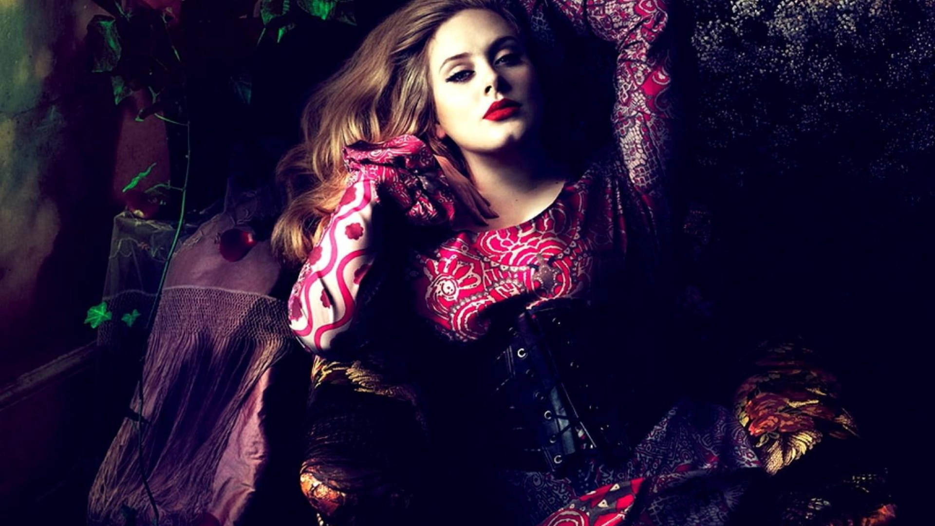 Adele Red Lipstick Pictorial