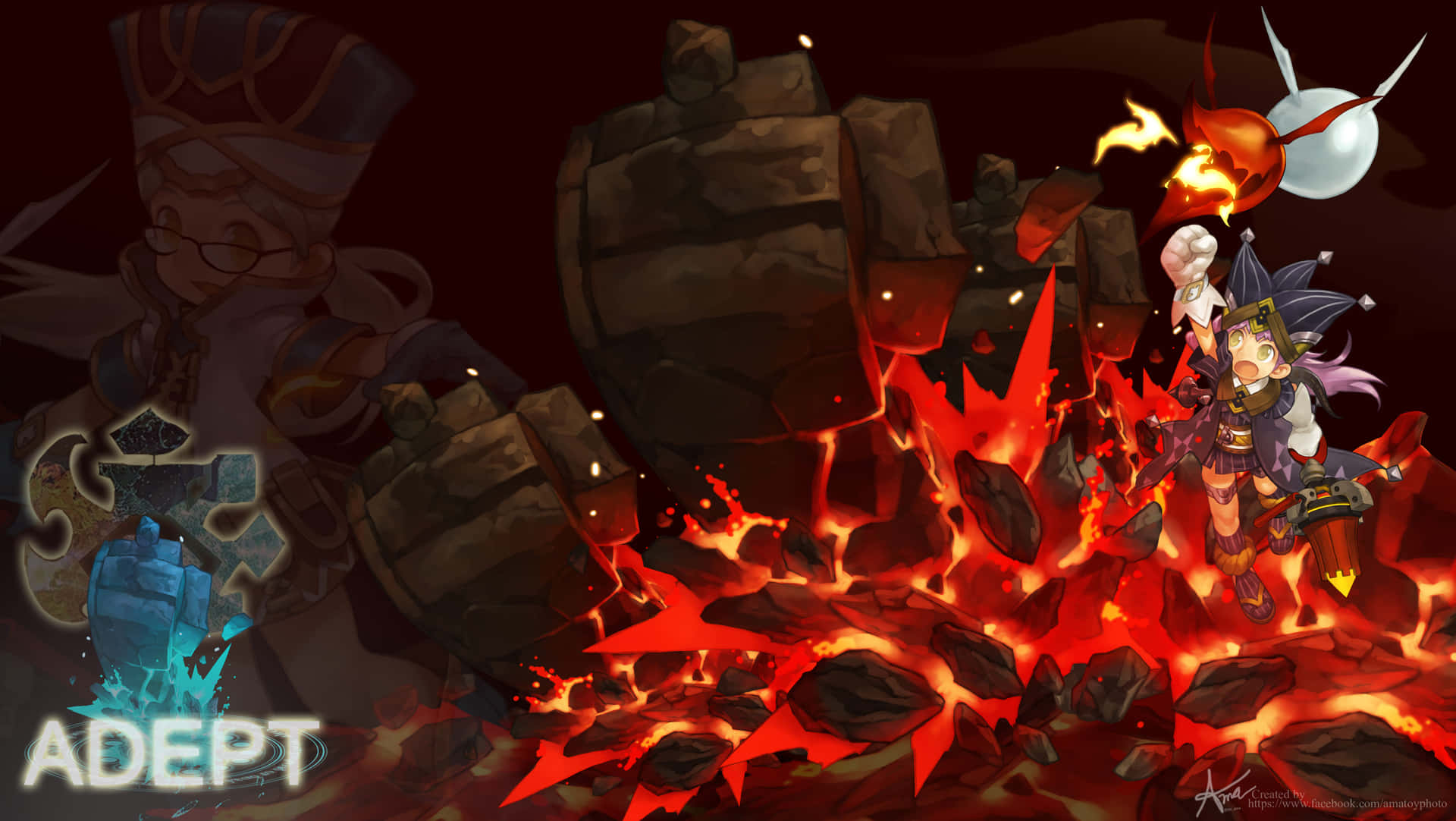 Adept Using Magma Power