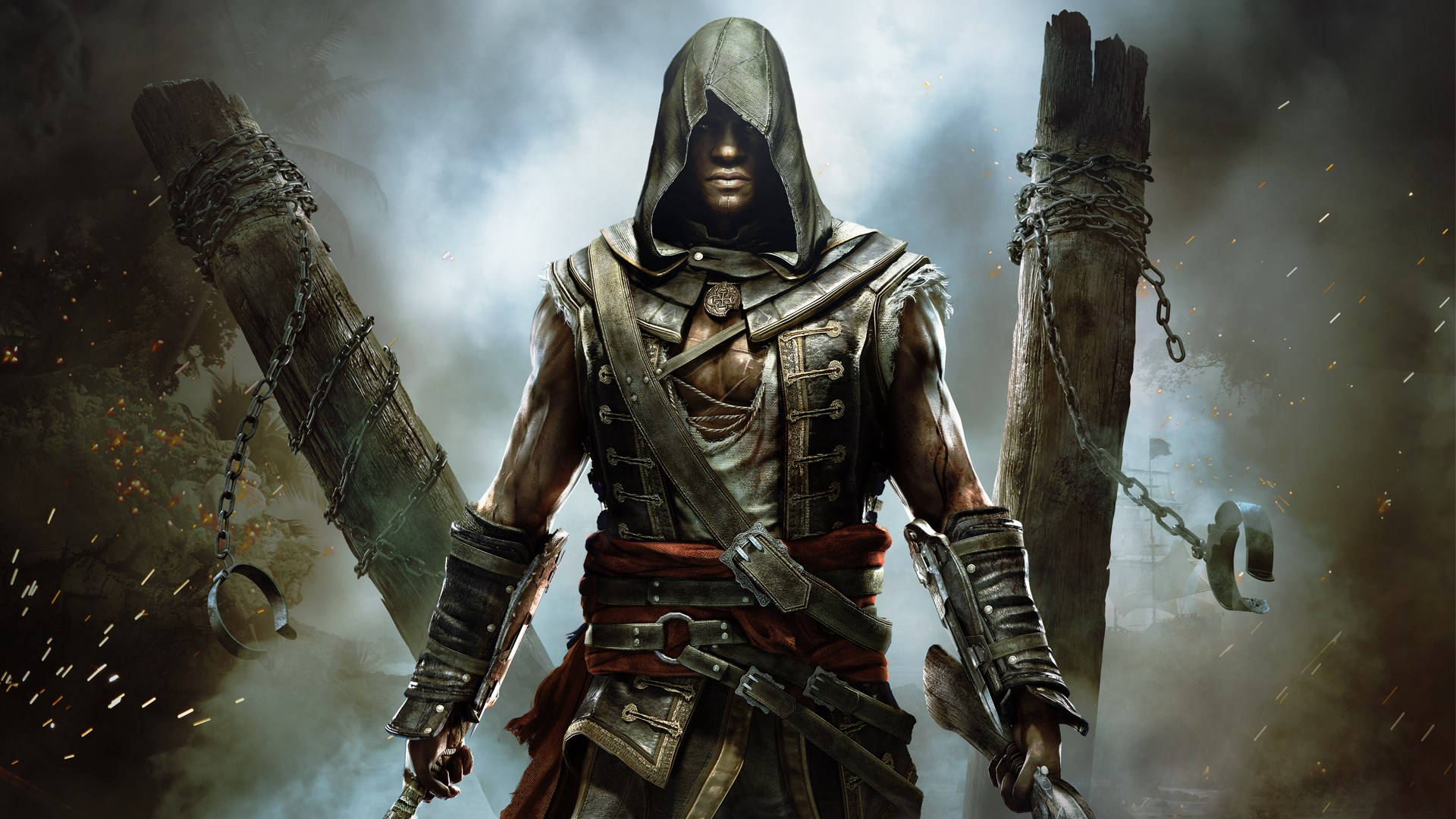 Adewale, The Fearsome Assassin In Assassin's Creed Black Flag Background