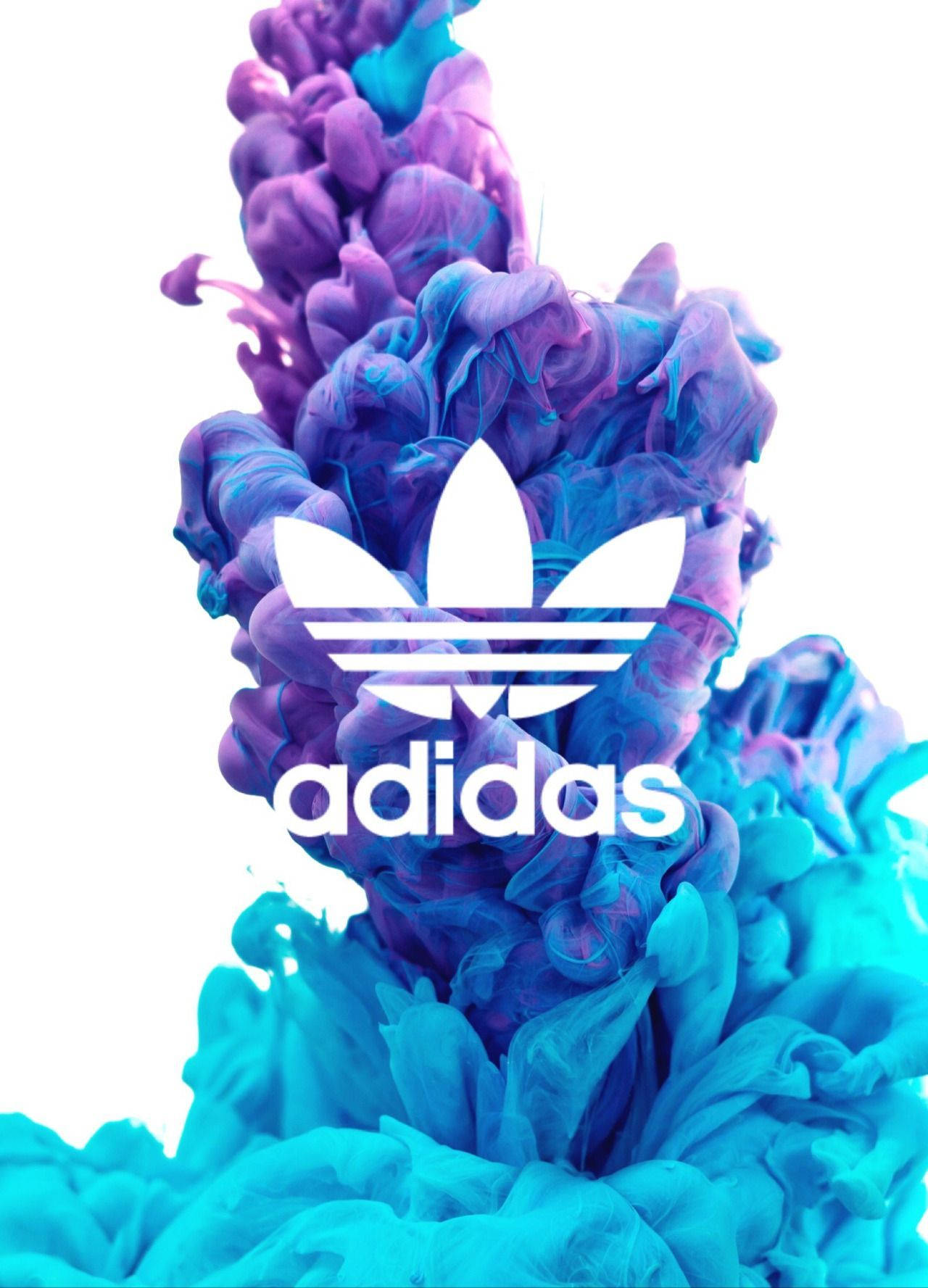 Adidas Brand Logo On Smoke Background