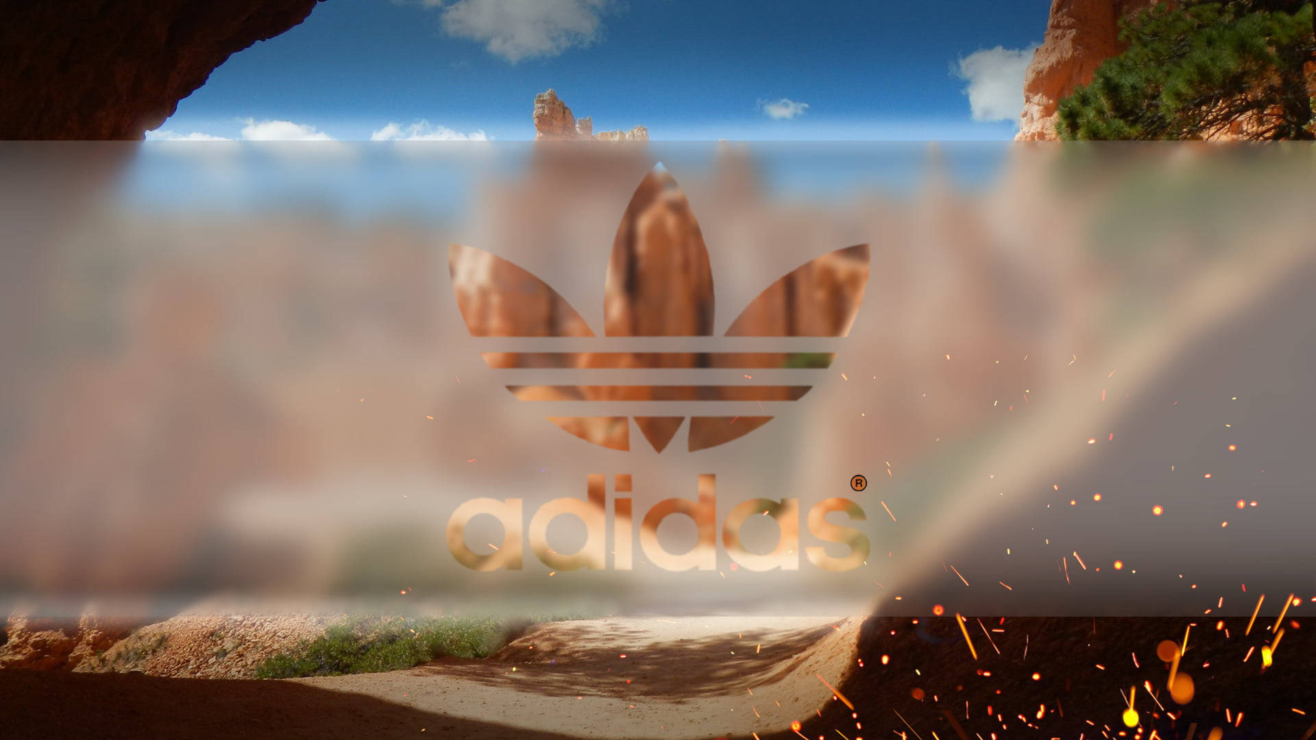 Adidas In Desert Art Background
