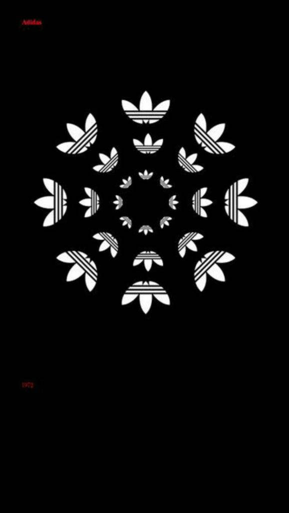 Adidas Iphone Logo In Circular Pattern Background