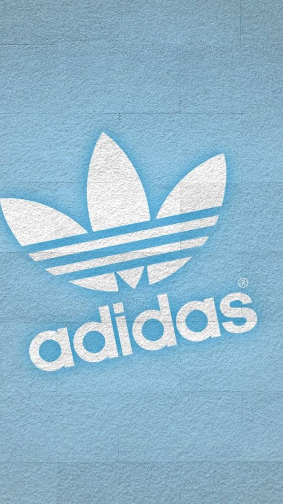 Adidas Iphone Logo On Blue Background Background