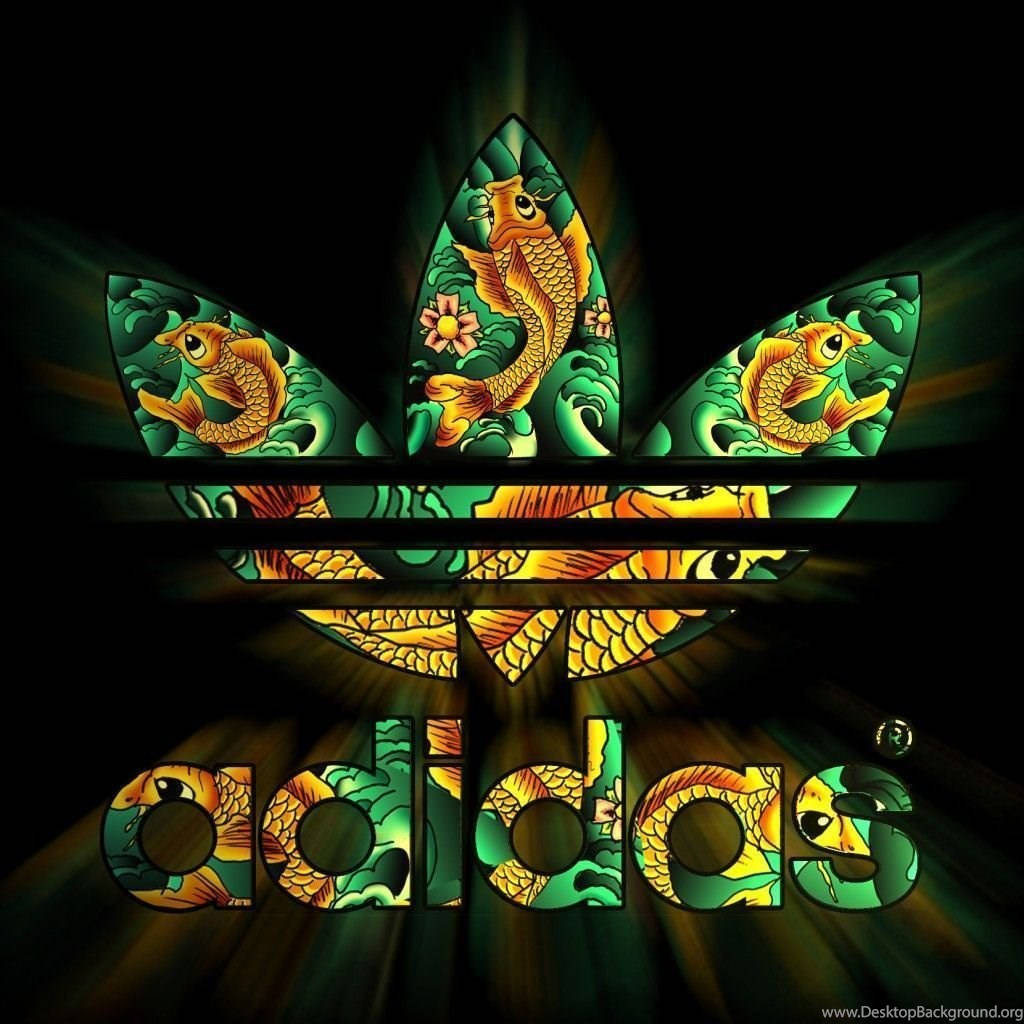 Adidas Logo Fish Collage Background