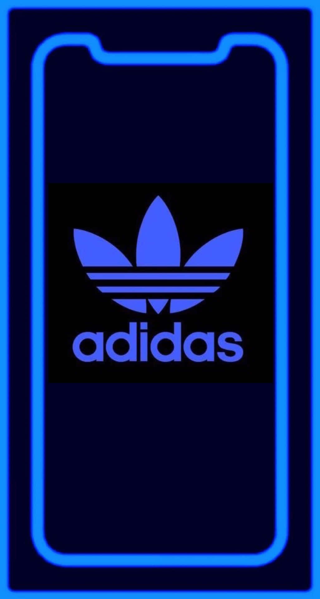 Adidas Logo On A Blue Background Background