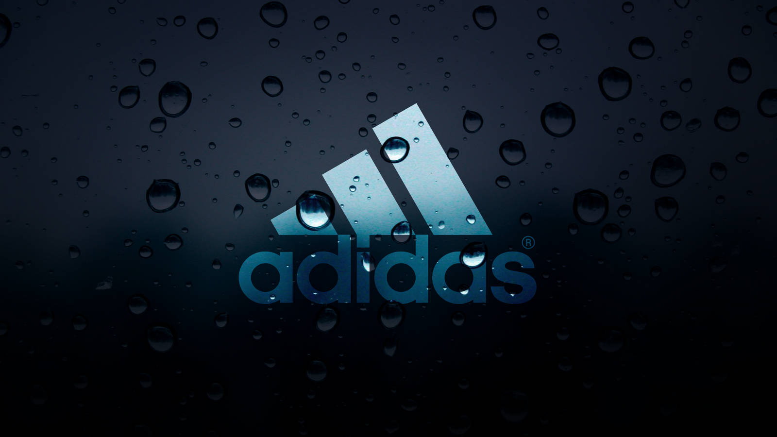 Adidas Products Logo Raindrops Effect Background