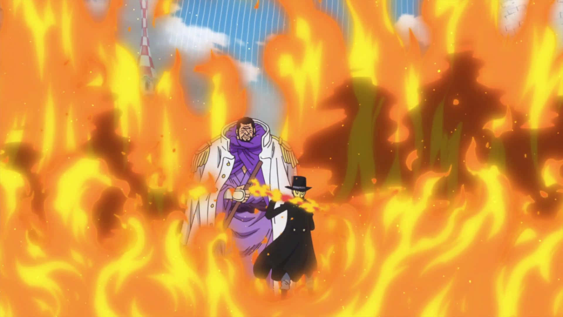 Admiral Fujitora Is Ready To Protect The Land Background