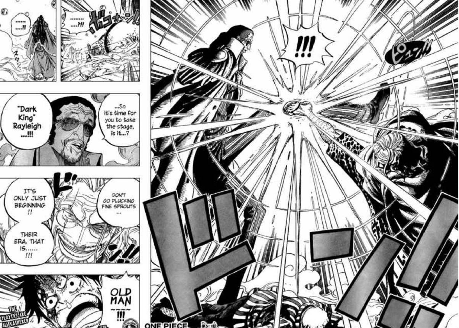 Admiral Kizaru Vs Rayleigh Manga Panel Background