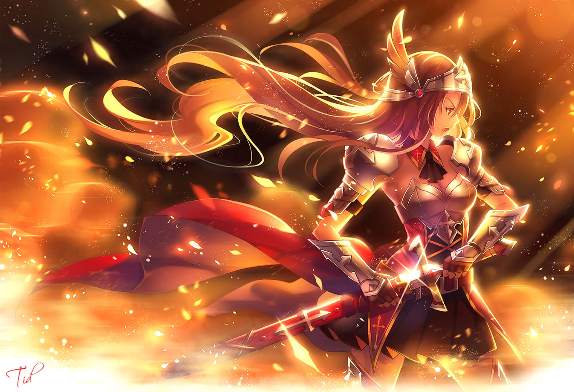 Admire The Awesome Beauty Of Anime Fire Background