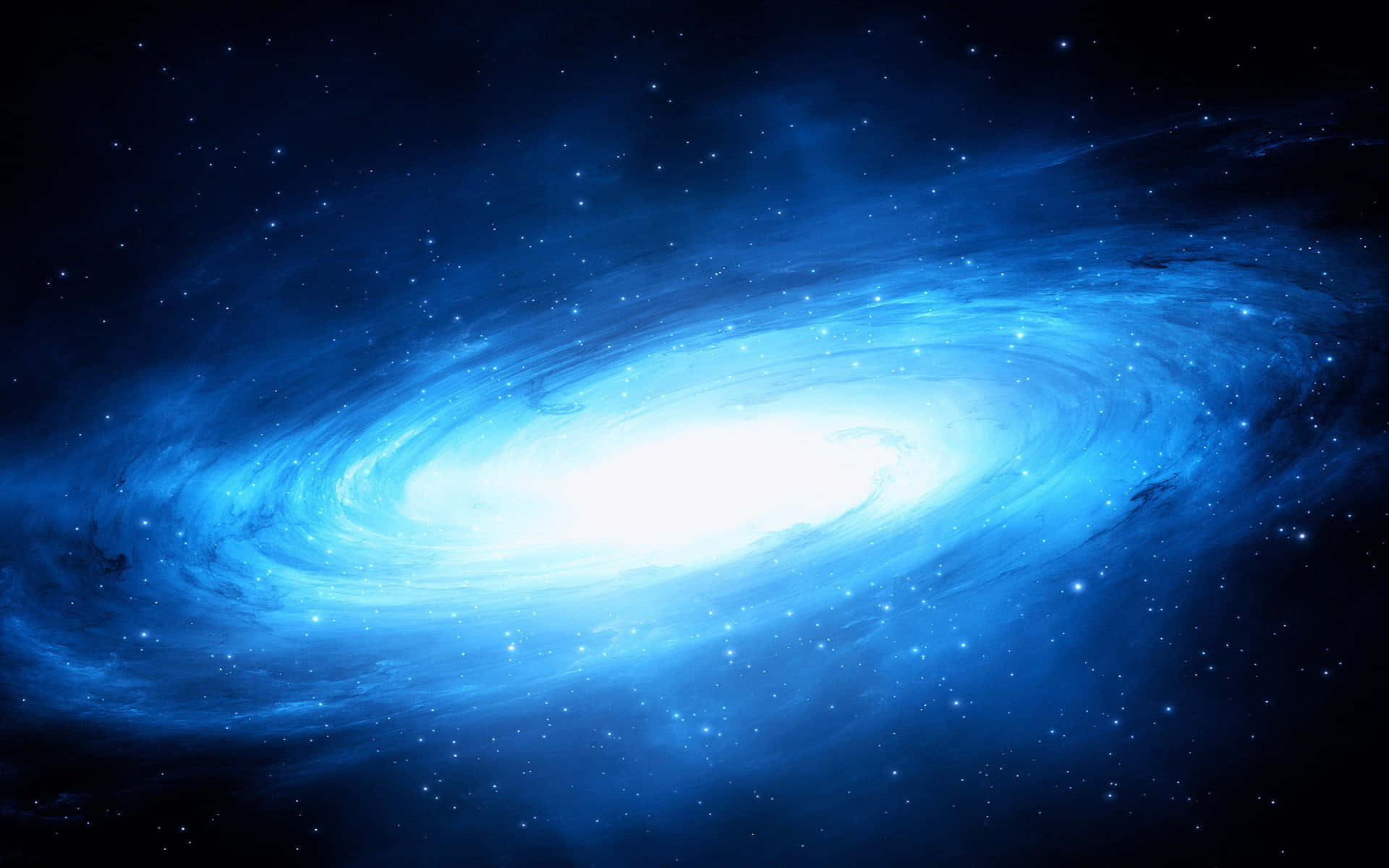 Admire The Beauty Of The Cool Blue Galaxy Background