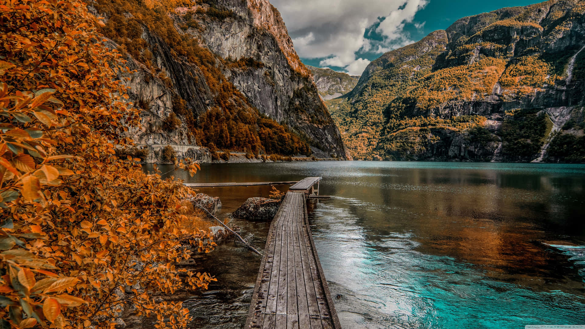 “admiring The Stunning Mountain Views Of Fall” Background