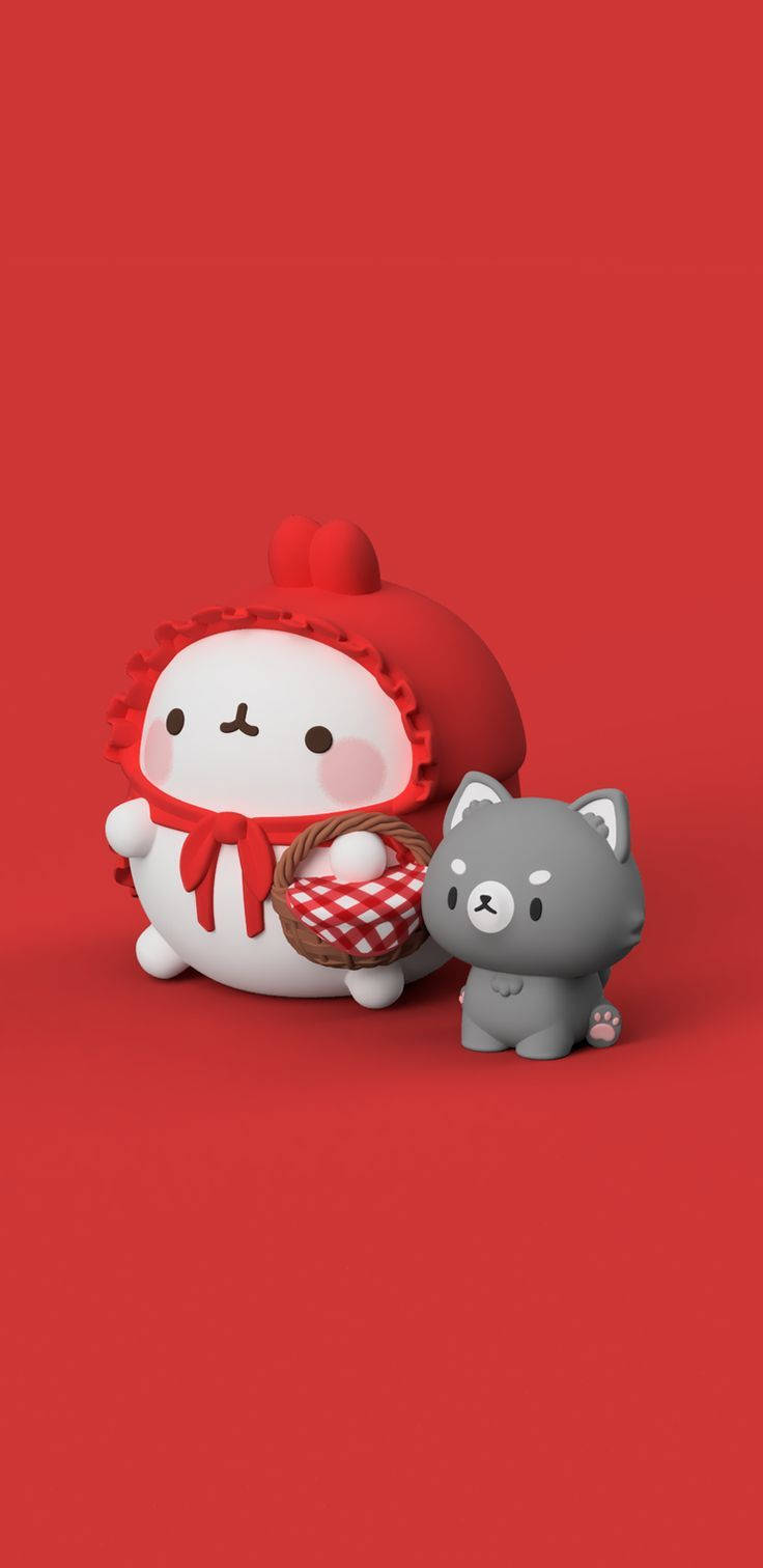 Adorable 3d Molang Phone Wallpaper Background