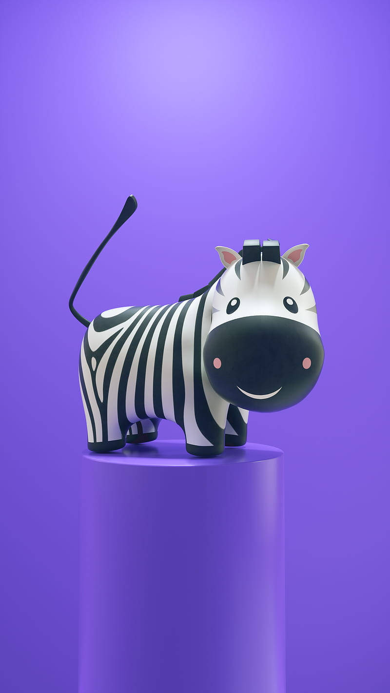 Adorable 3d Zebra Phone Wallpaper Background