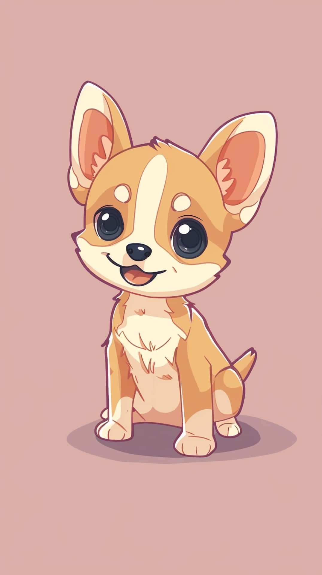 Adorable Anime Corgi Puppy Background