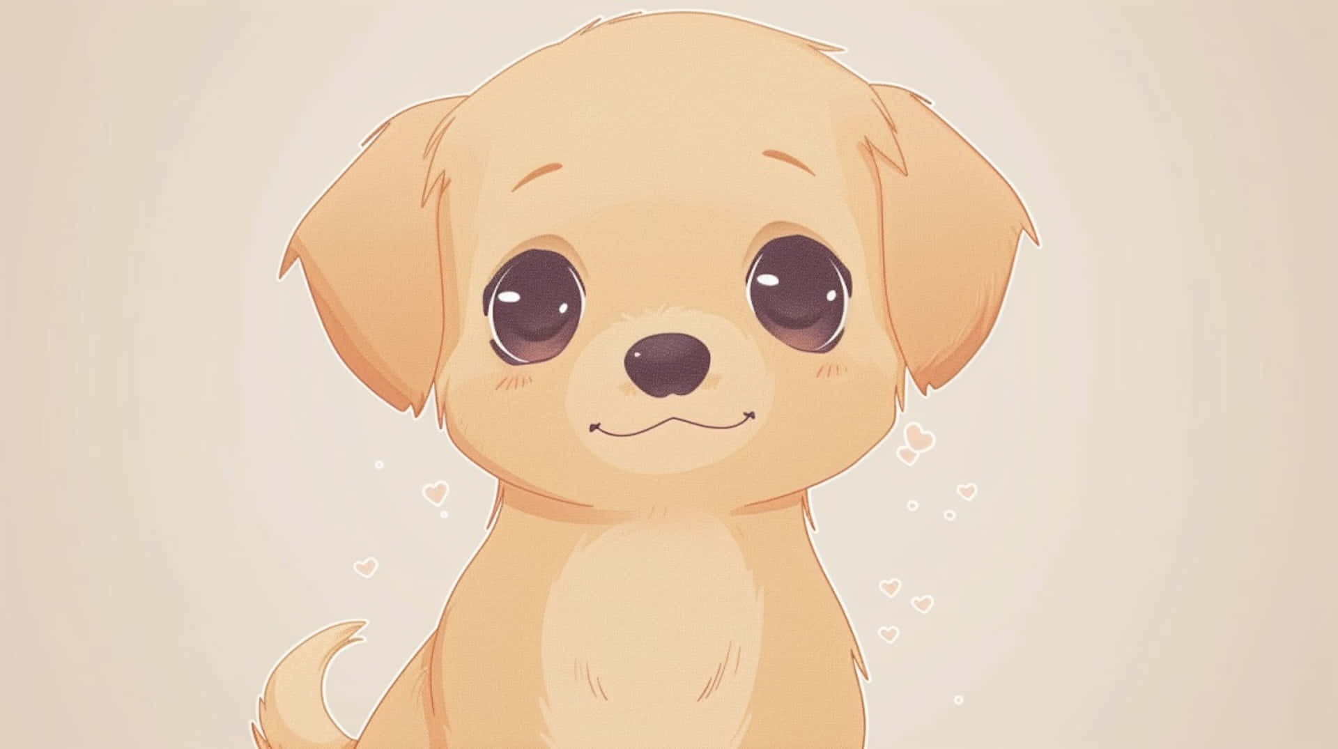 Adorable Anime Puppy Illustration.jpg Background