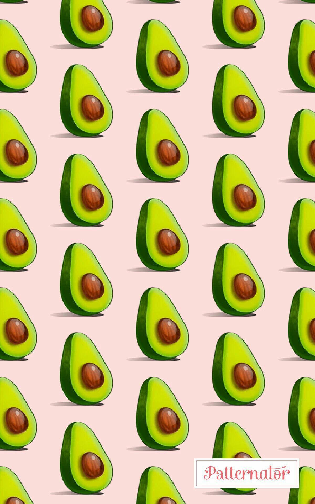 Adorable Avocado Fruit Patterns Graphic Art Background