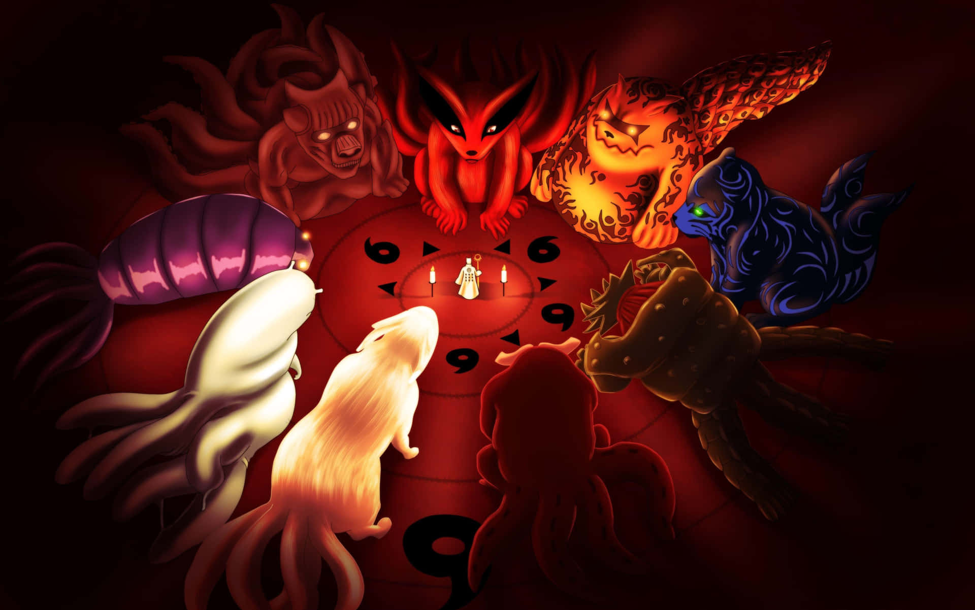 Adorable Baby Kurama In A Peaceful Slumber Background
