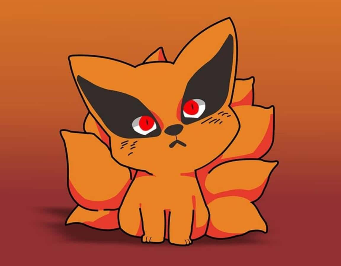 Adorable Baby Kurama Lounging Peacefully Background