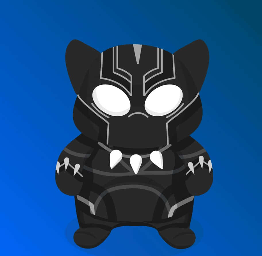 Adorable Black Panther Peeking Through The Bushes Background