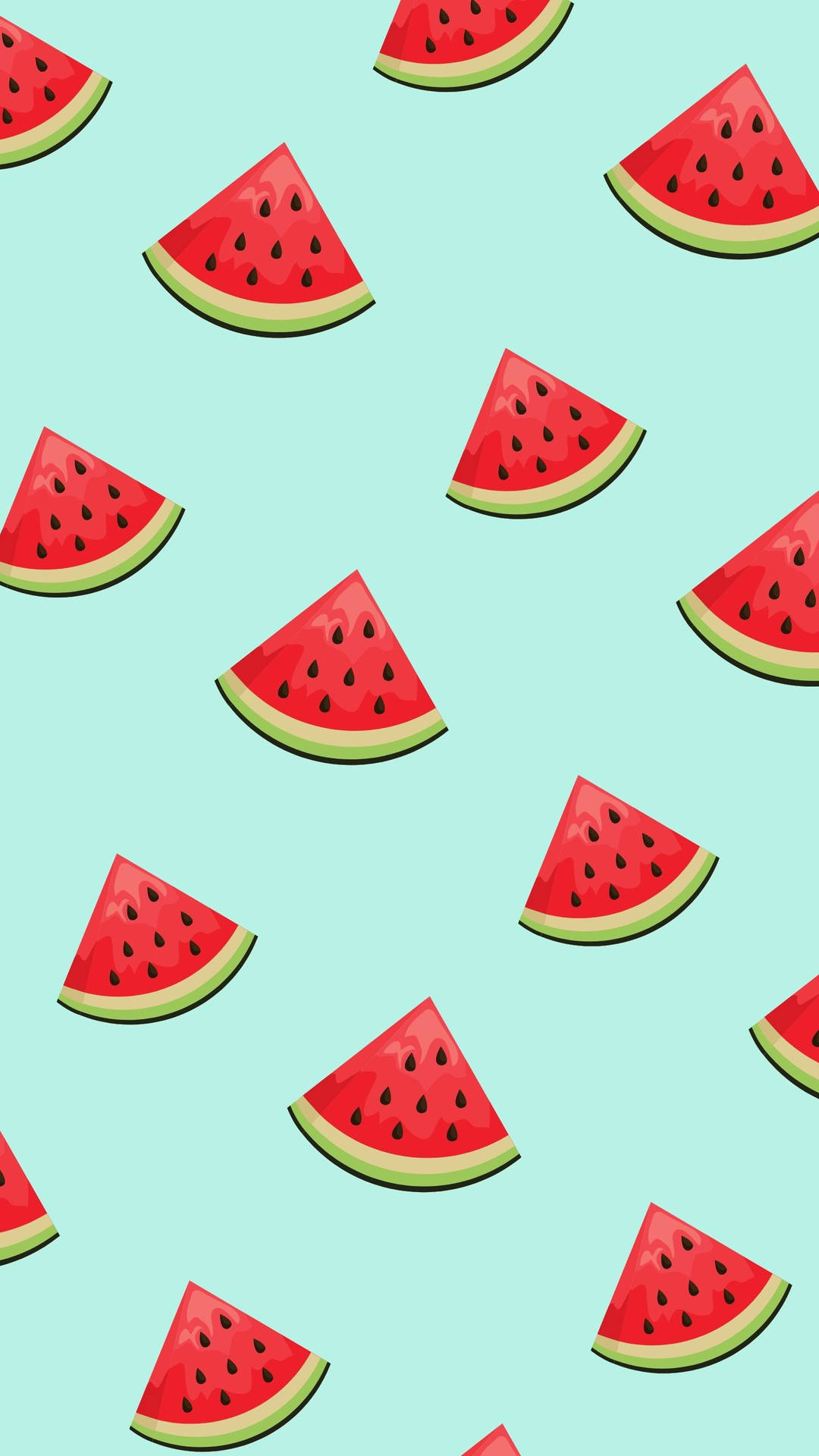 Adorable Blue Watermelon Pattern Art Background
