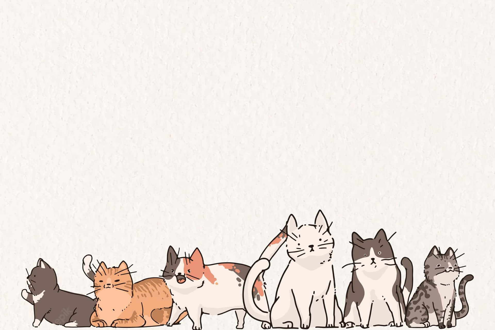 Adorable Cat Pattern Background