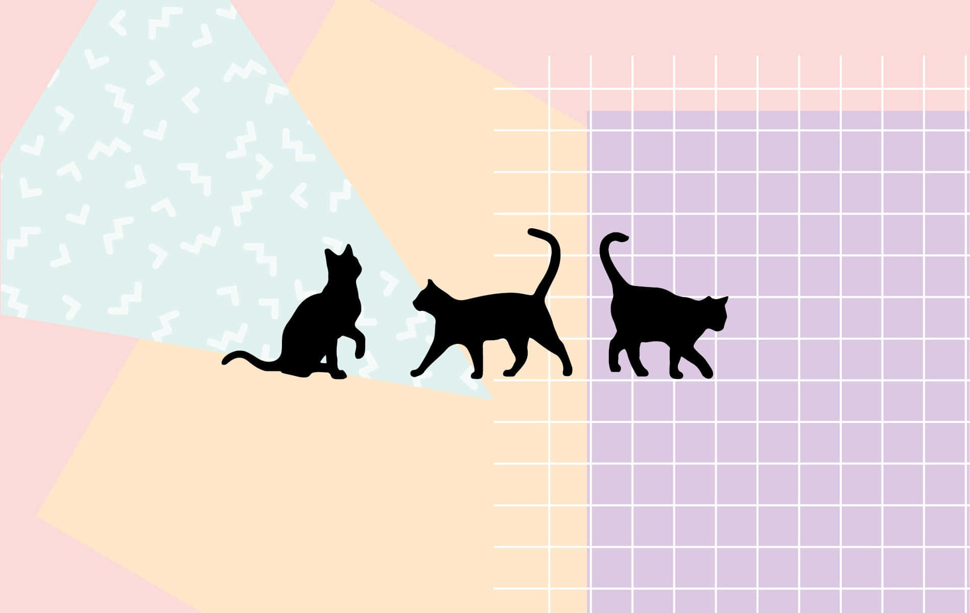 Adorable Cat Pattern Background