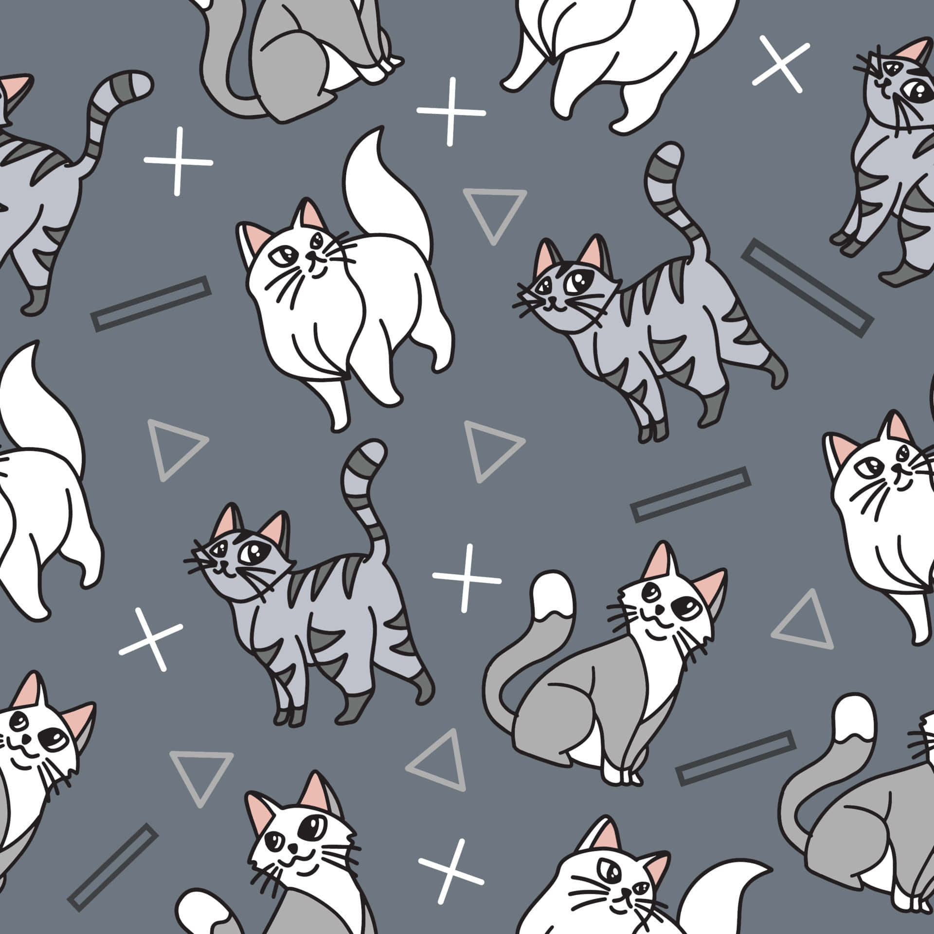 Adorable Cat Pattern Background