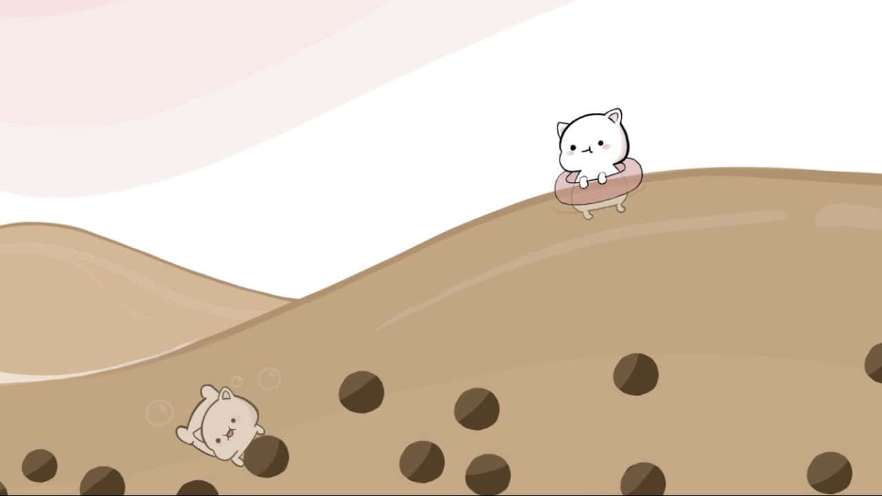 Adorable Cats Having A Blast In Boba Tea