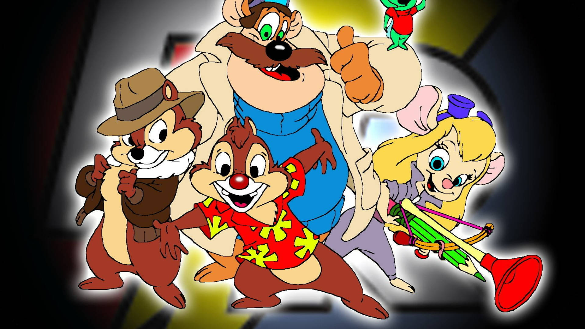 Adorable Chip 'n Dale Rescue Rangers Strike A Pose Background