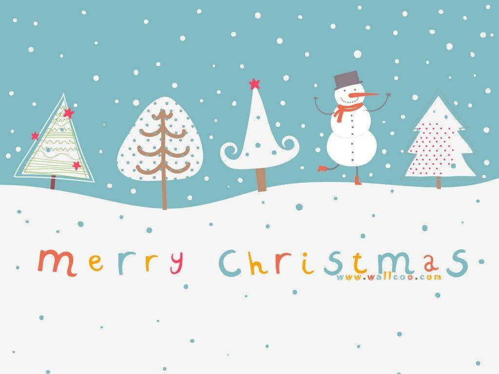 Adorable Christmas Laptop Background For Kids Background
