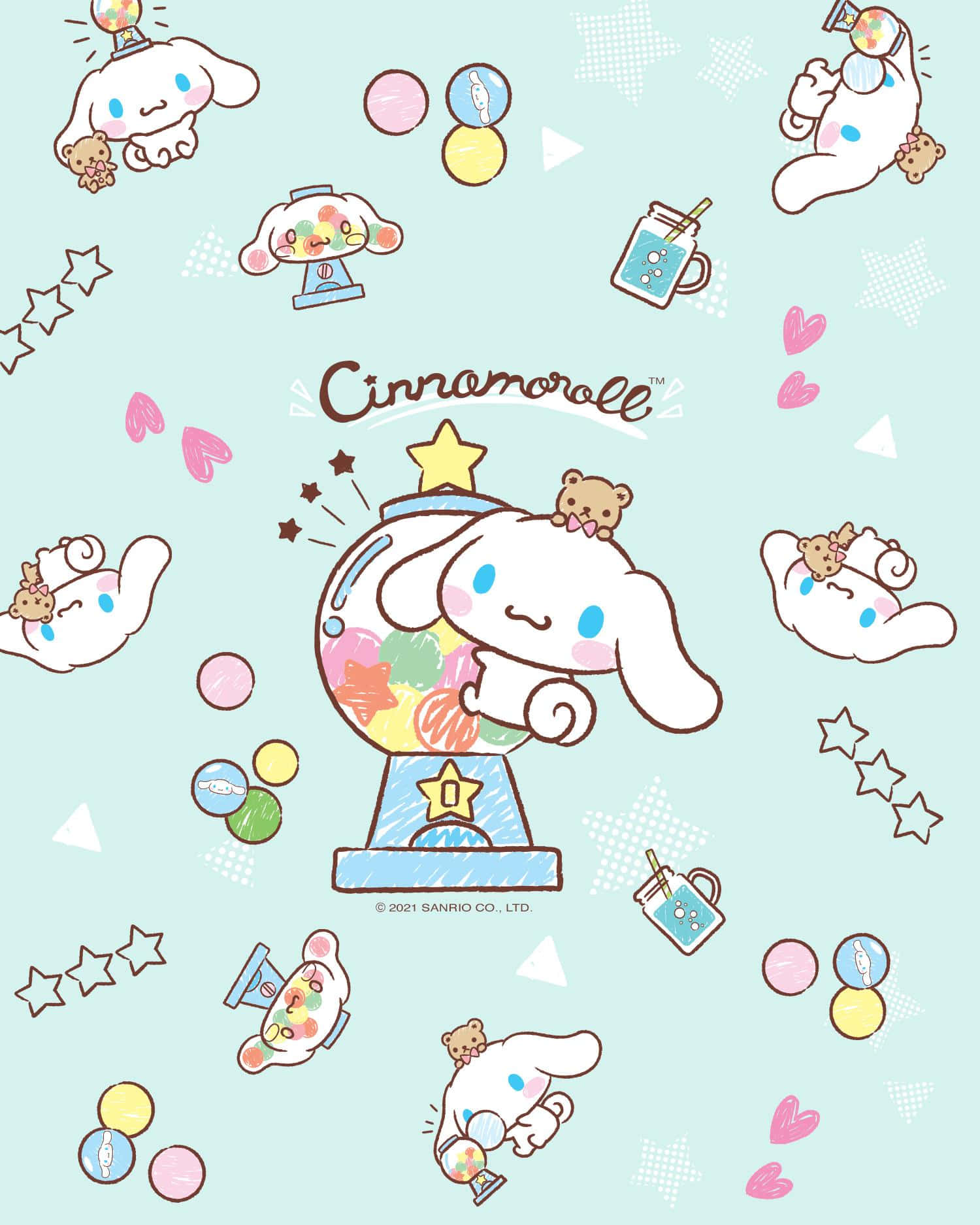 Adorable Cinnamoroll Enjoying The Moment Background