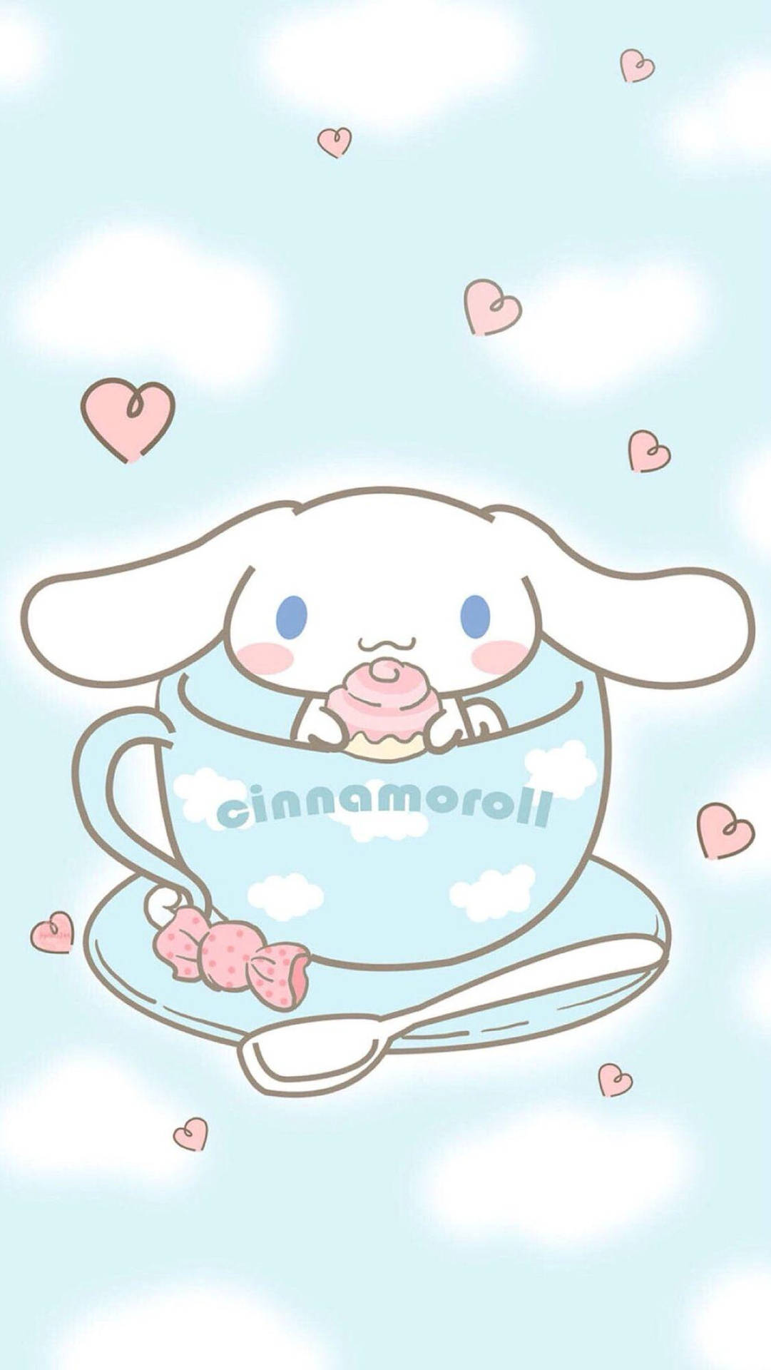 Adorable Cinnamoroll Lounging On Clouds In The Sky