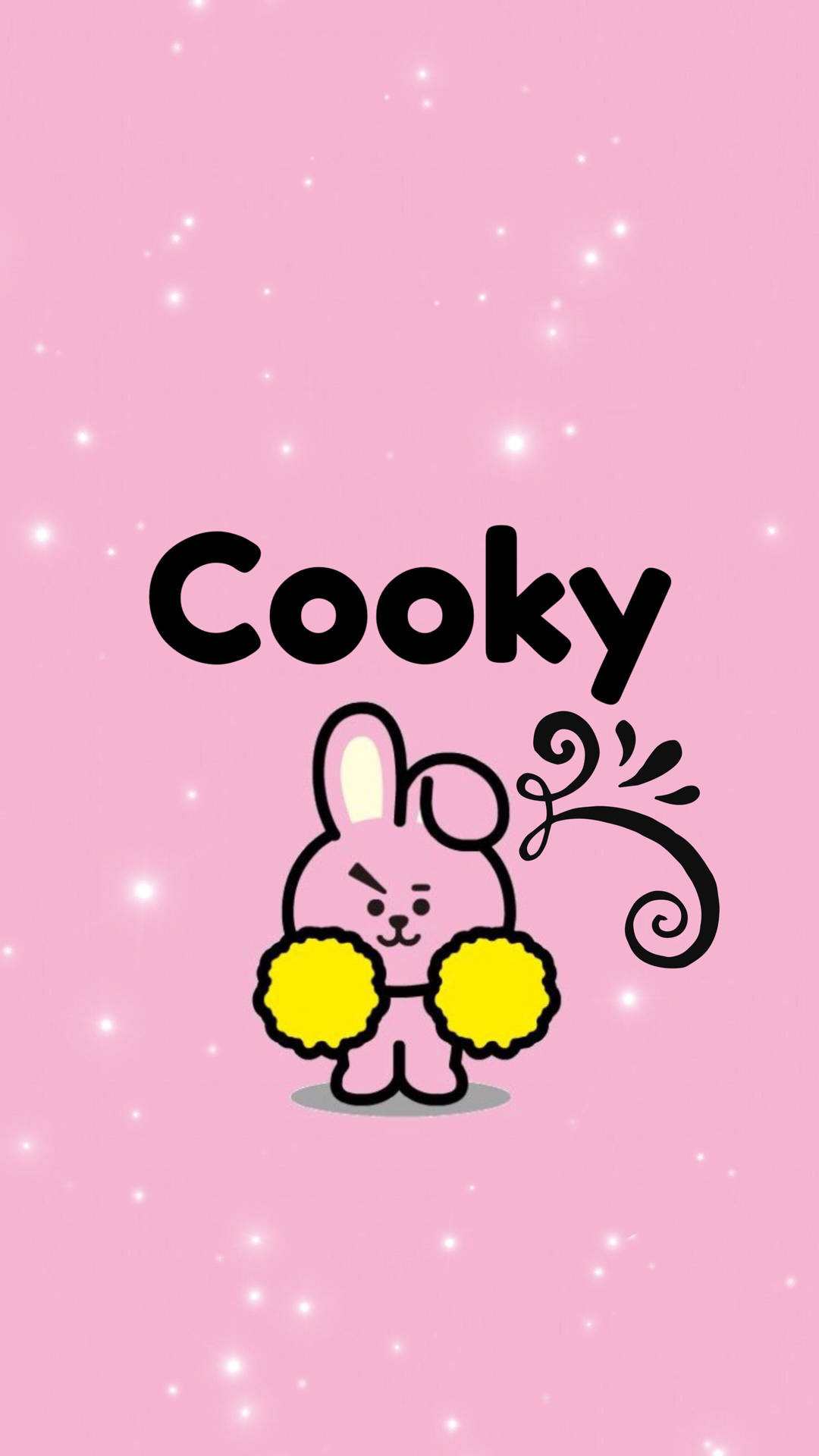 Adorable Cooky Bt21 Character Showing Off His Strong And Cute Side.