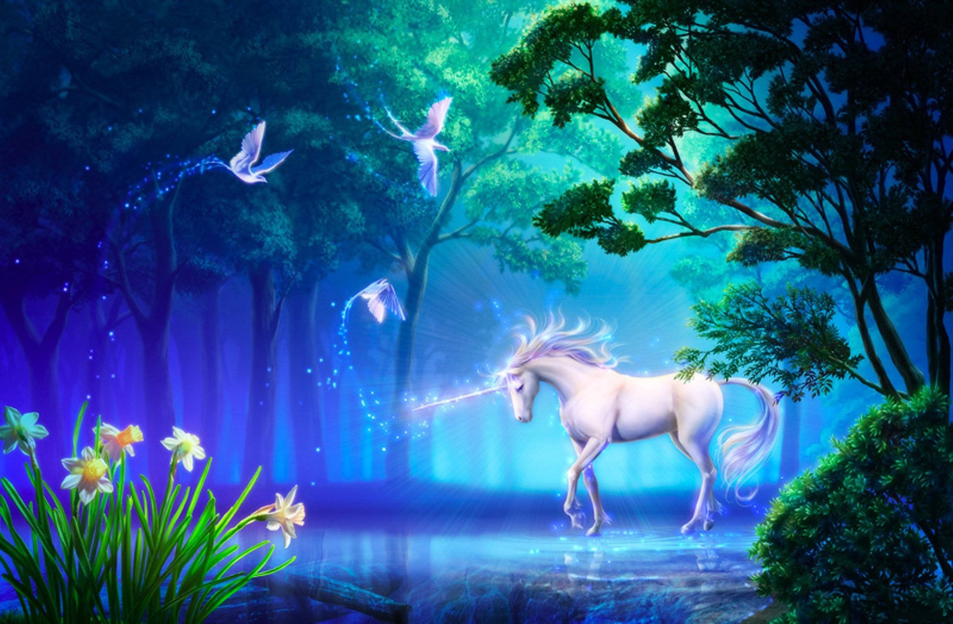 Adorable Cool Unicorn Unlocks Magic With A Wink Background