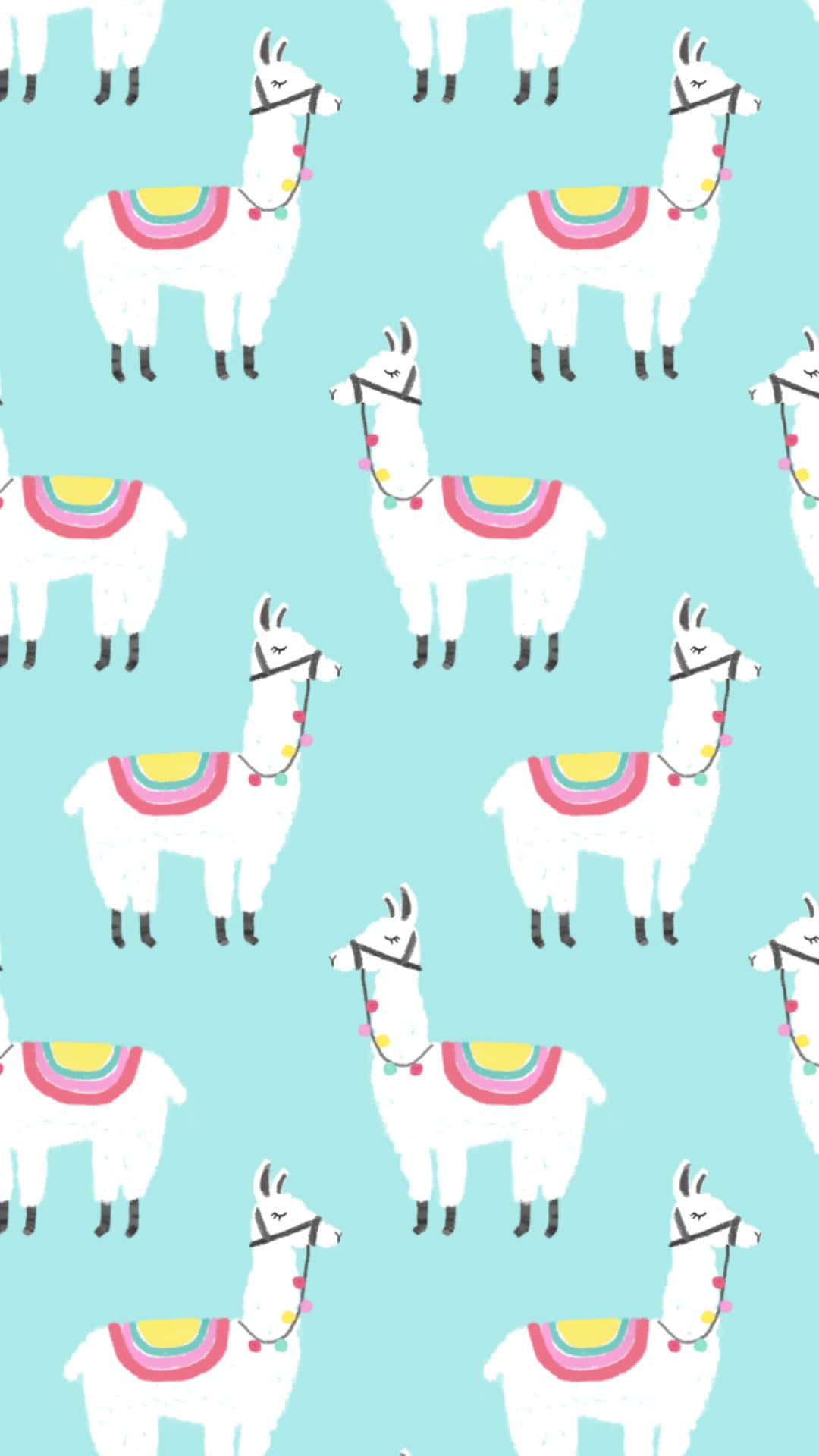 Adorable Cute Llama Background