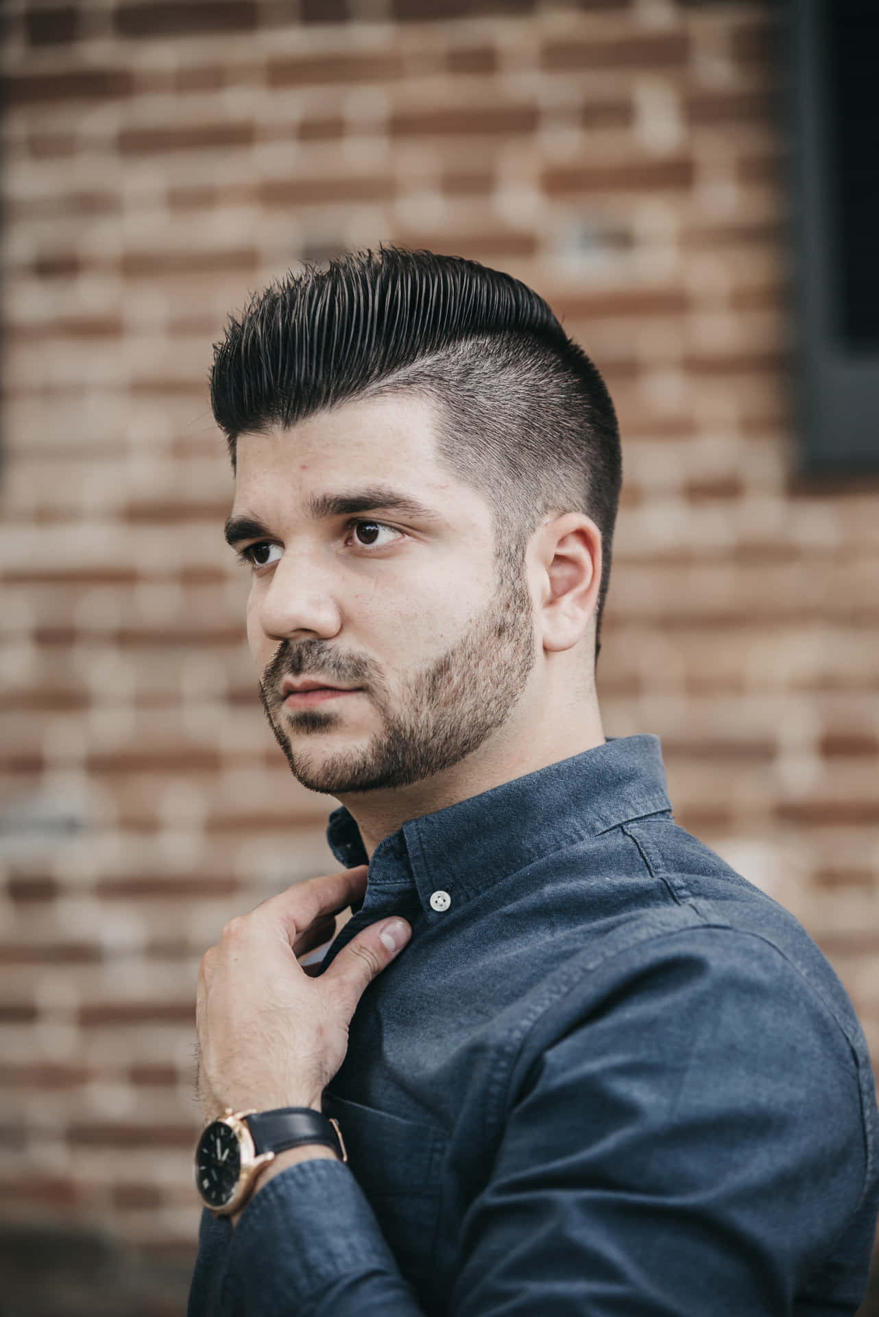 Adorable Cutting Style Of A Man Background