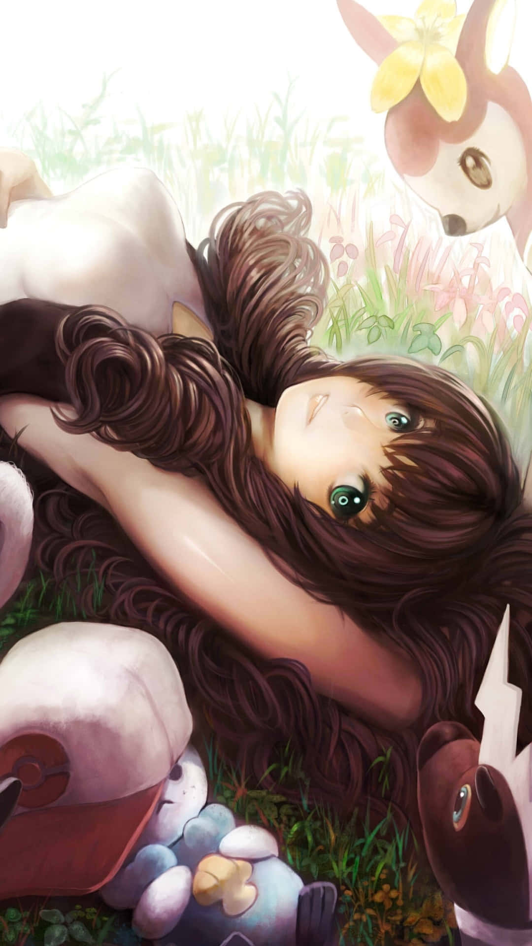 Adorable Deerling In A Vibrant Spring Meadow