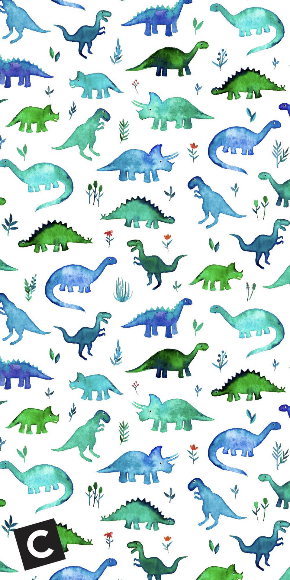 Adorable Dinosaur Adorned Iphone. Background