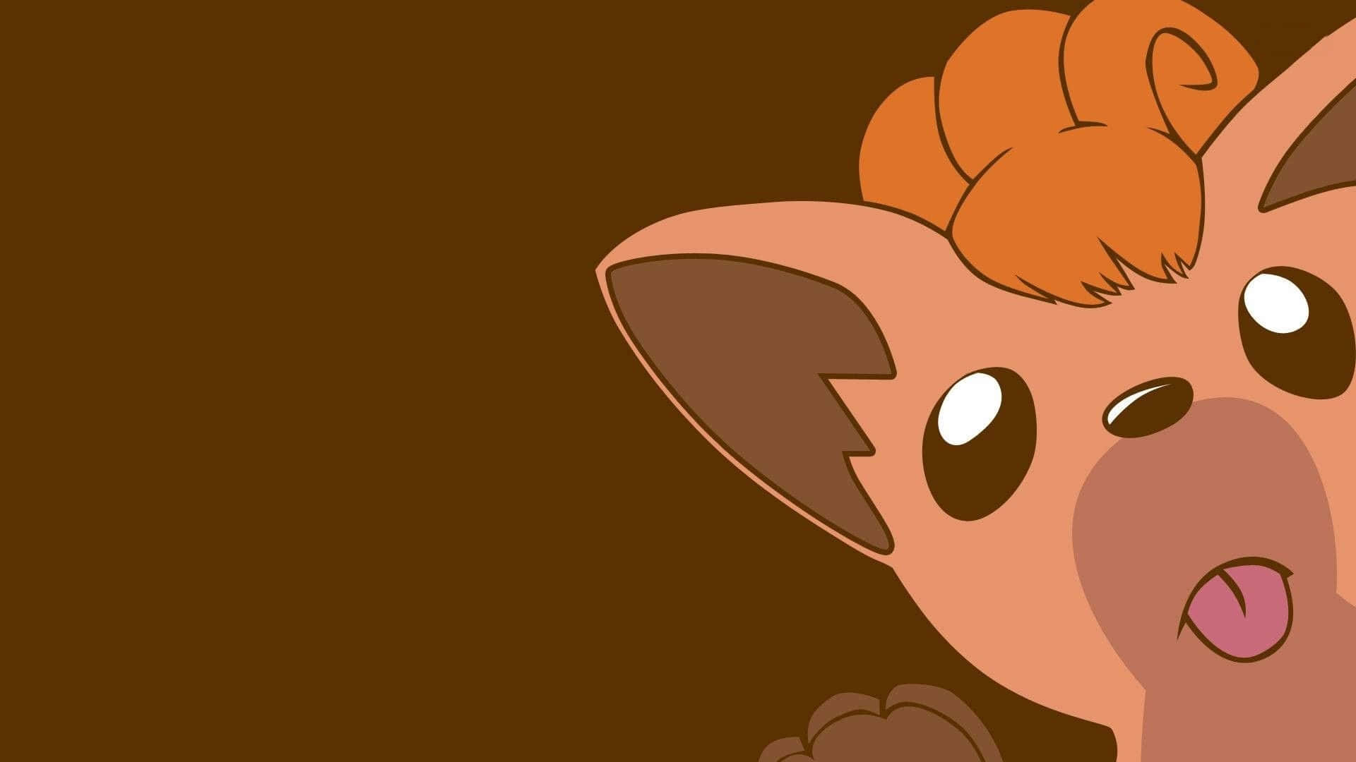 Adorable Eevee In A Sunny Meadow Background