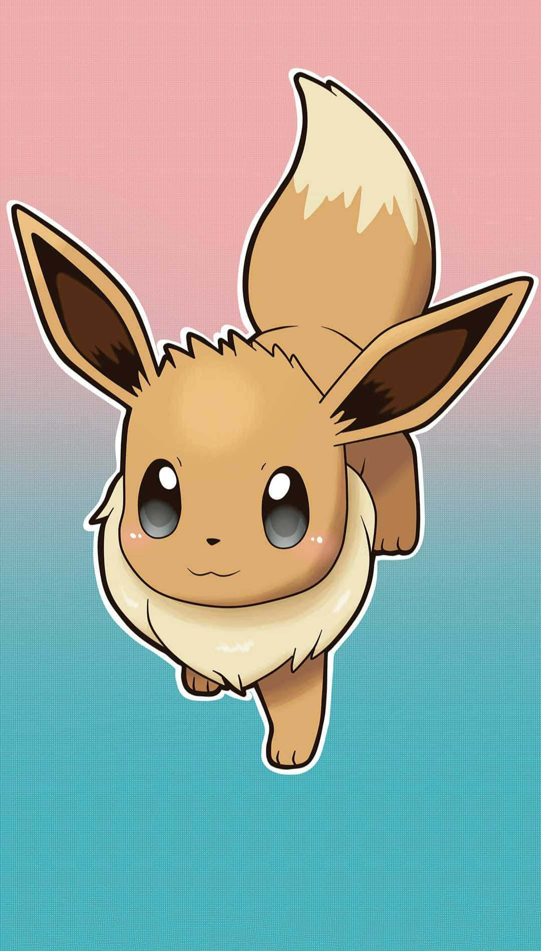 Adorable Eevee Pokemon Illustration Background