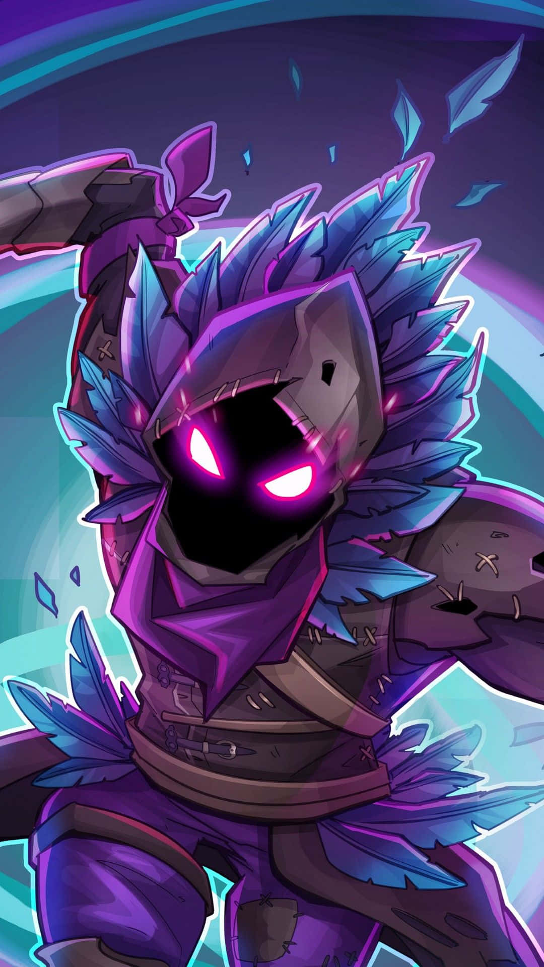 Adorable Fortnite Character In Action Background