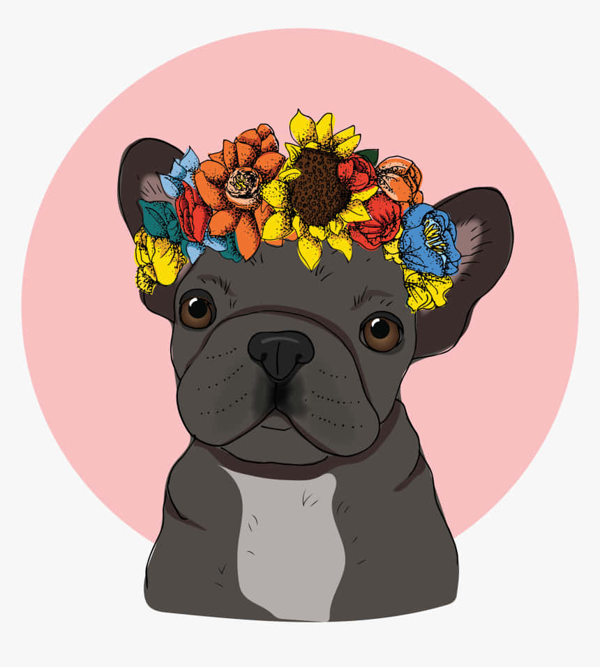 Adorable French Bulldog Relaxing Outdoors Background