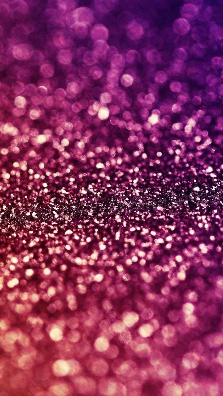Adorable Girly Phone Screen With Pink Glitter Theme