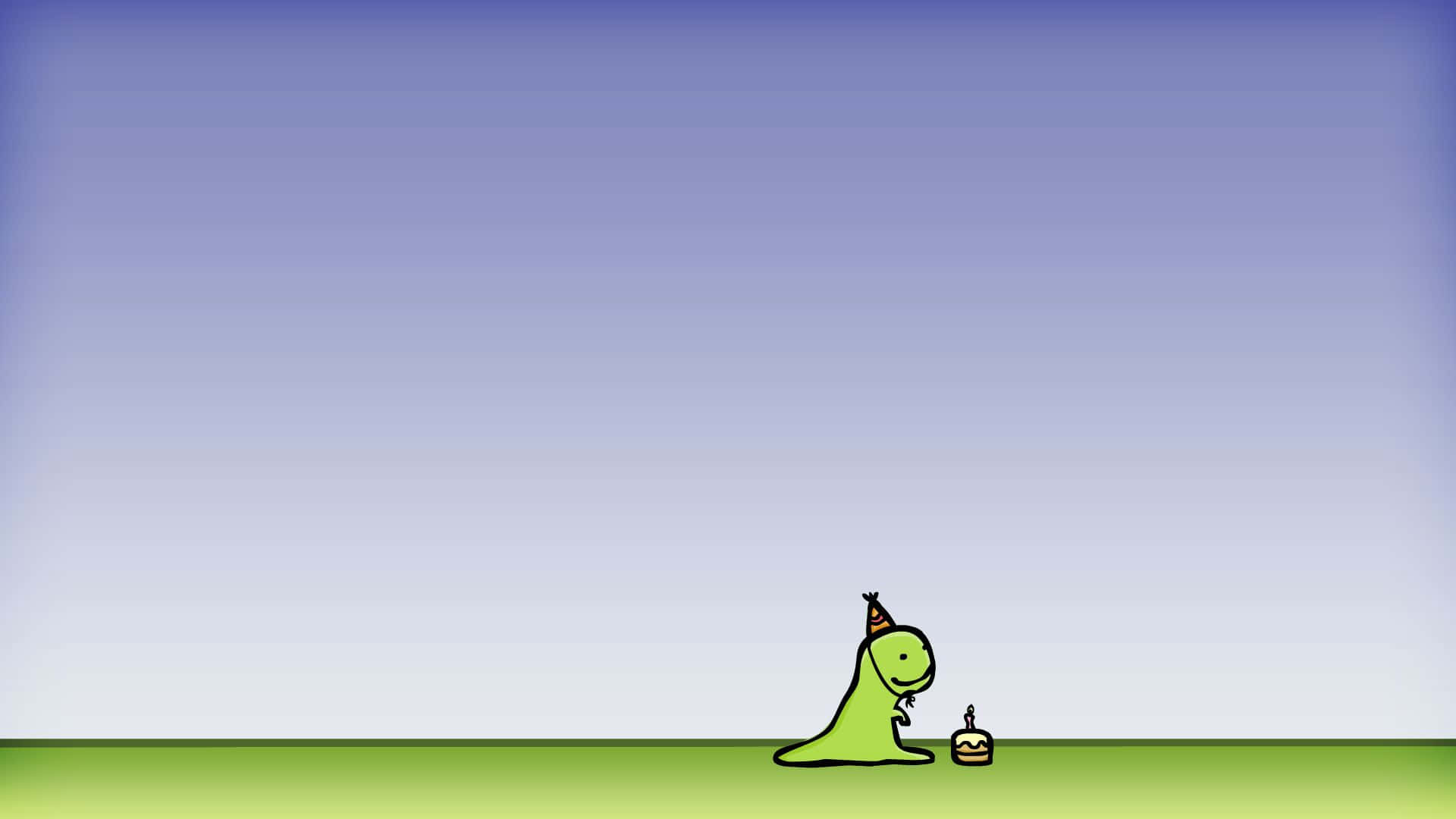 Adorable Green Dinosaur In The Wild Background